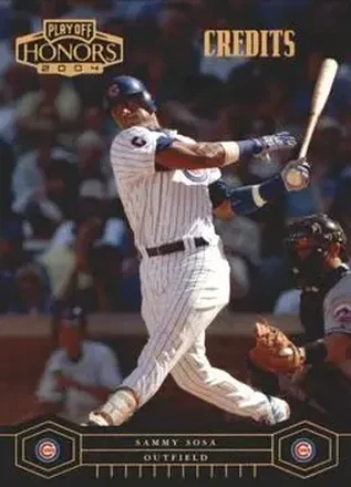 2004 Playoff Honors - Credits Bronze #50 - Sammy Sosa - Chicago Cubs