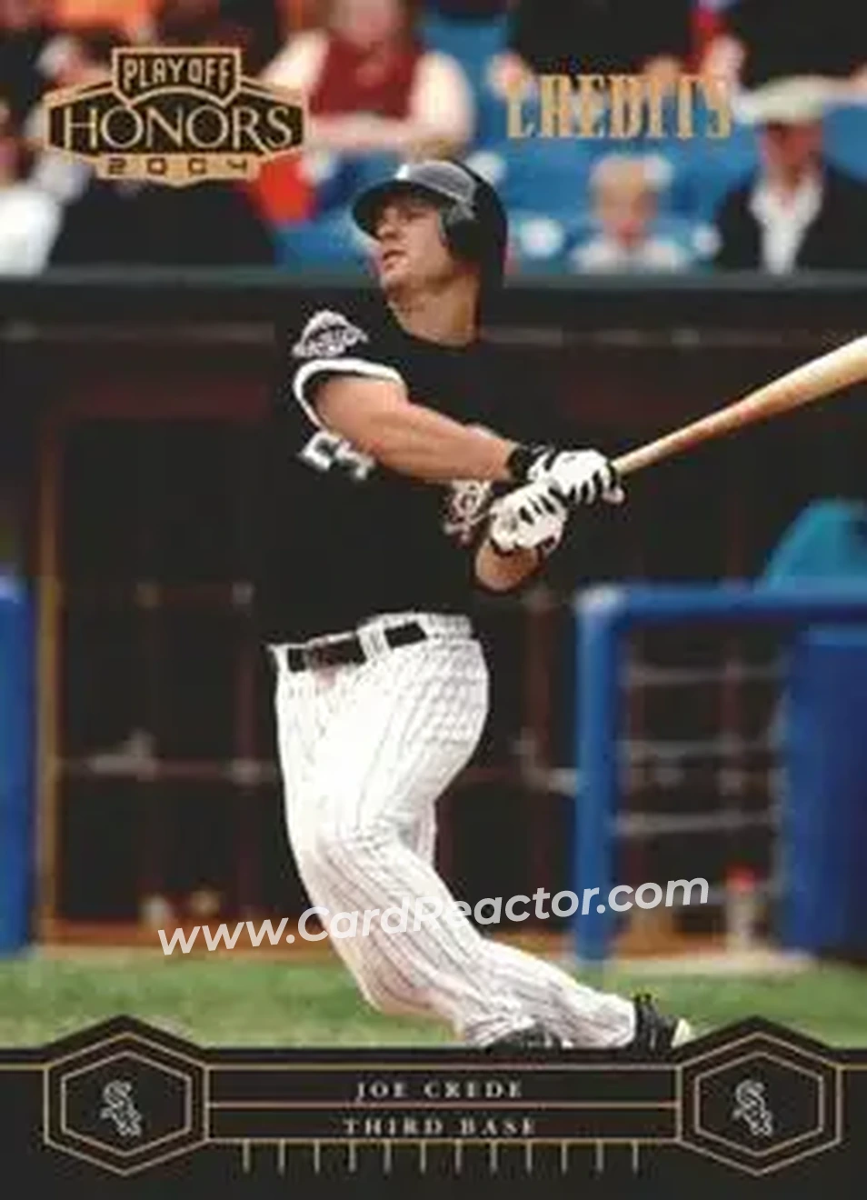 2004 Playoff Honors - Credits Bronze #54 - Joe Crede - Chicago White Sox - Front