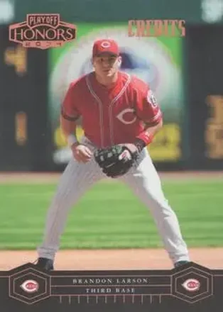 2004 Playoff Honors - Credits Bronze #59 - Brandon Larson - Cincinnati Reds