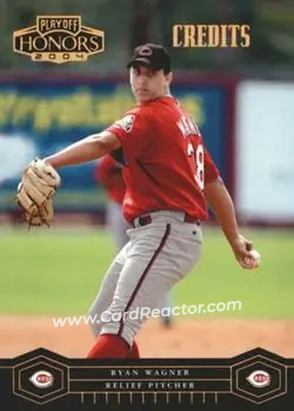 2004 Playoff Honors - Credits Bronze #61 - Ryan Wagner - Cincinnati Reds - Front