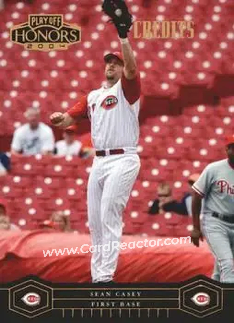 2004 Playoff Honors - Credits Bronze #62 - Sean Casey - Cincinnati Reds - Front