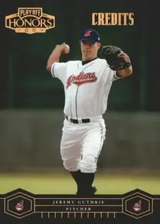 2004 Playoff Honors - Credits Bronze #66 - Jeremy Guthrie - Cleveland Indians