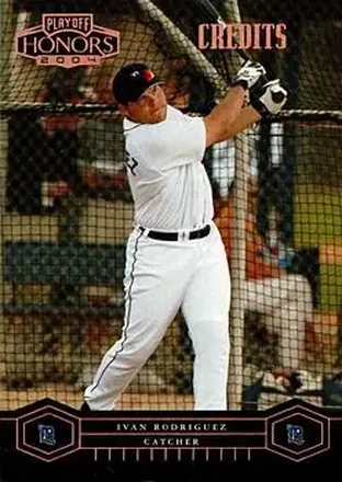 2004 Playoff Honors - Credits Bronze #76 - Ivan Rodriguez - Detroit Tigers