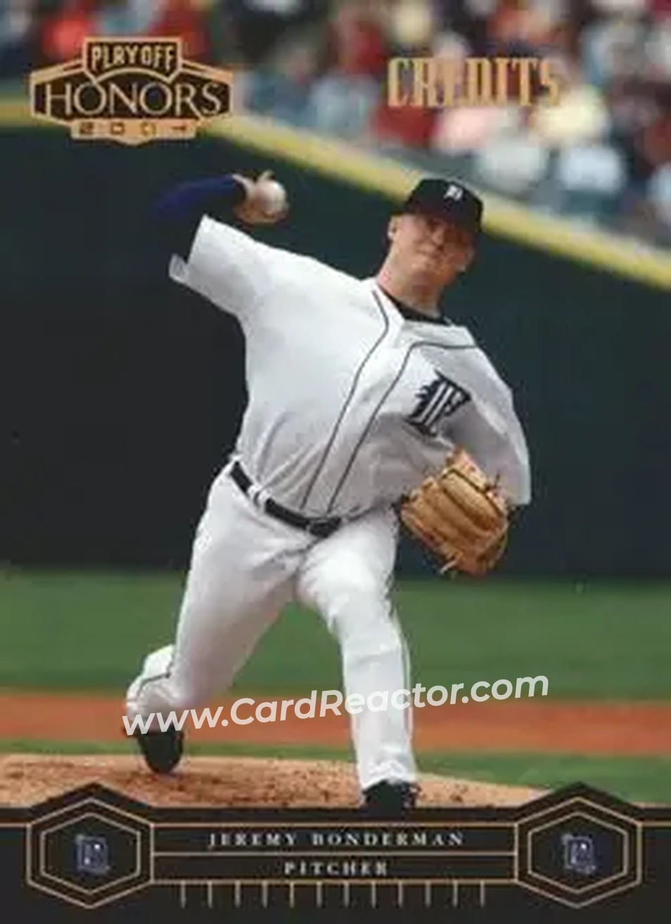 2004 Playoff Honors - Credits Bronze #77 - Jeremy Bonderman - Detroit Tigers - Front