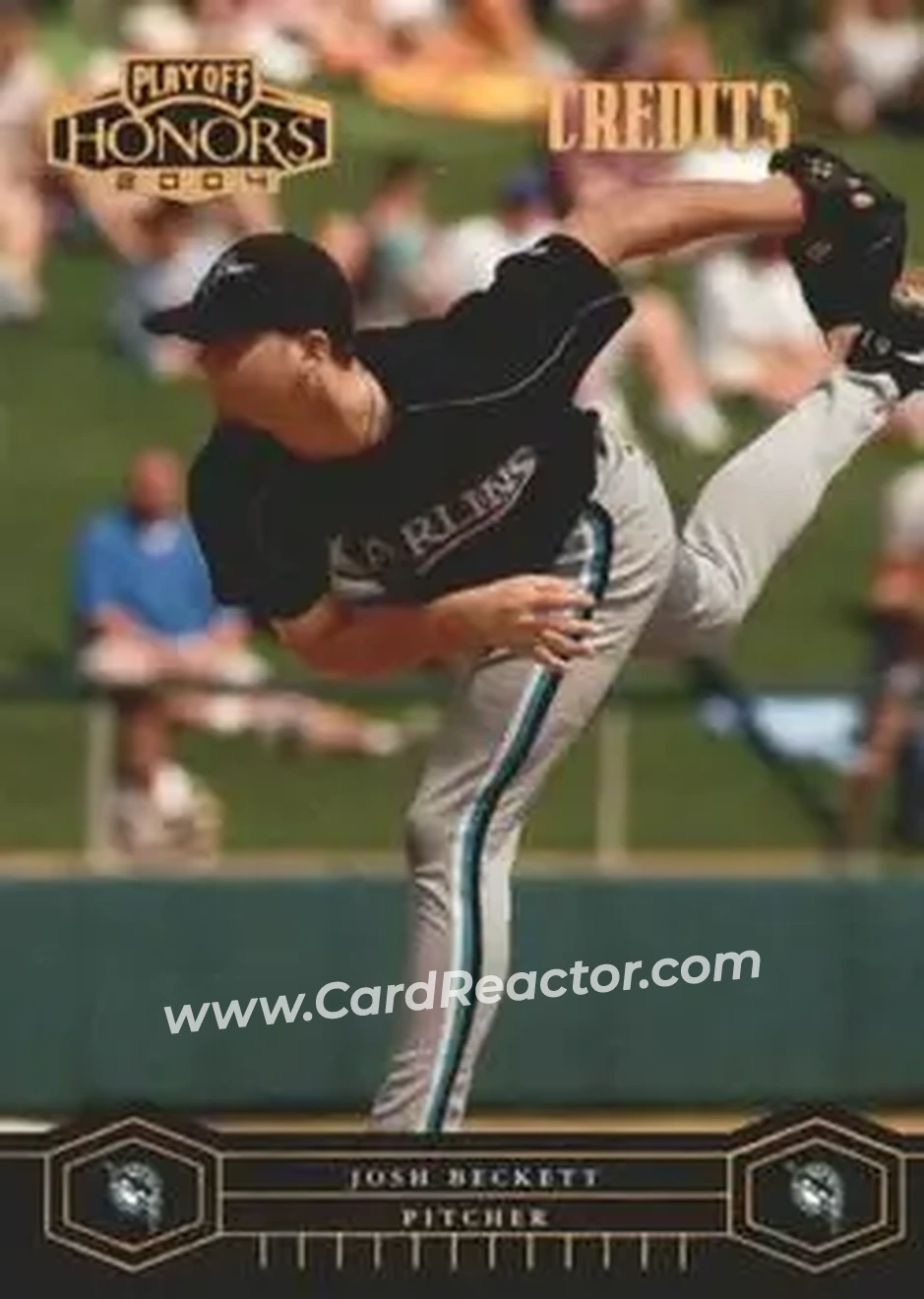 2004 Playoff Honors - Credits Bronze #80 - Josh Beckett - Florida Marlins - Front