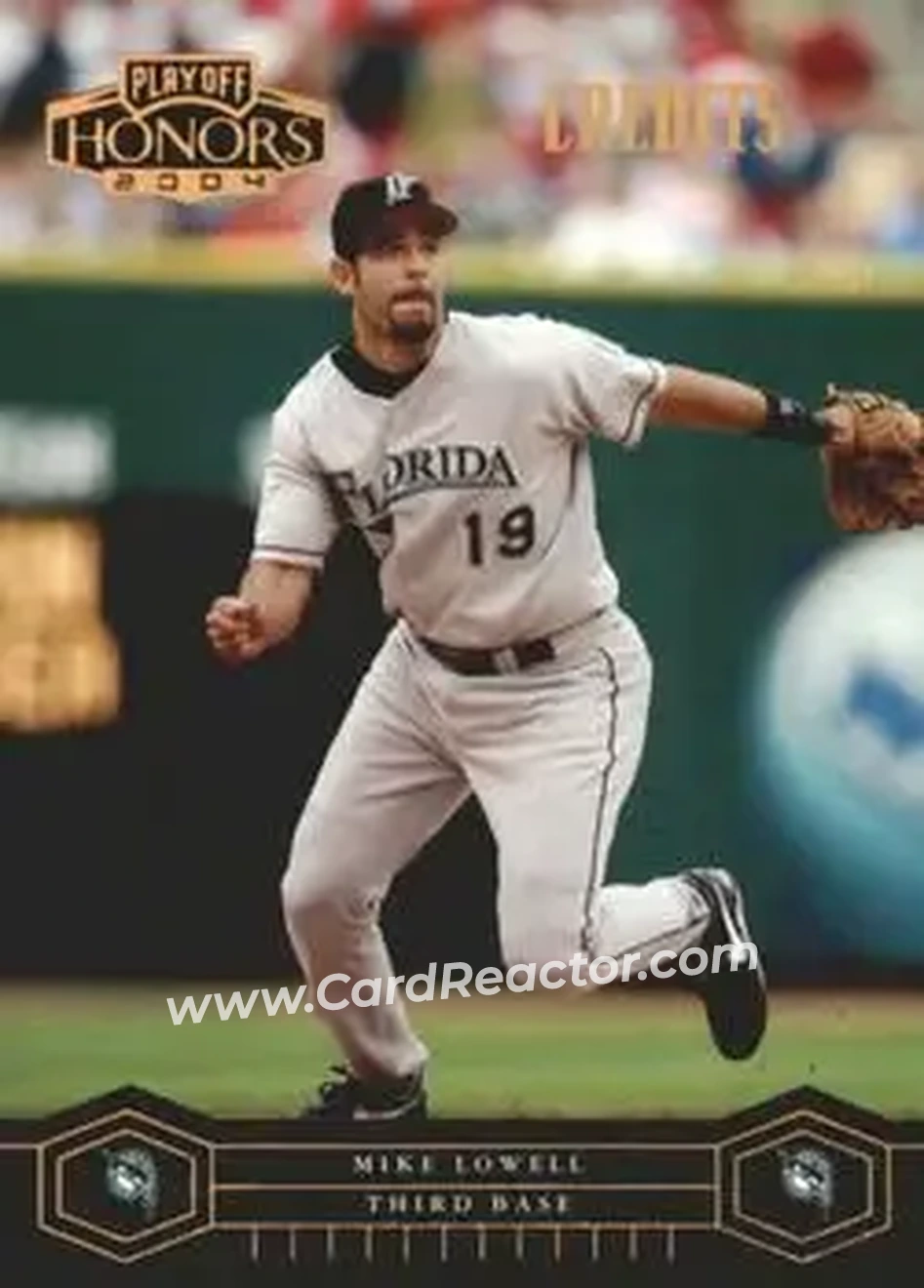 2004 Playoff Honors - Credits Bronze #84 - Mike Lowell - Florida Marlins - Front