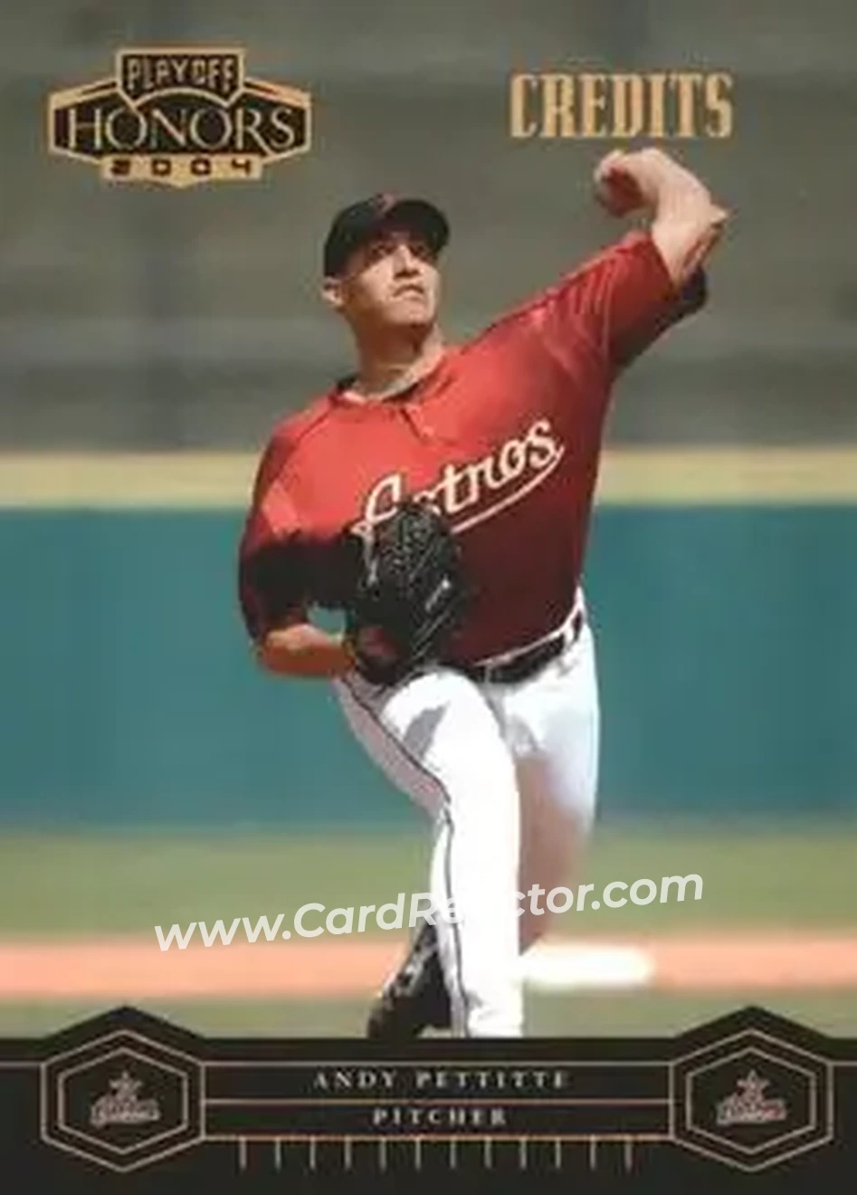2004 Playoff Honors - Credits Bronze #85 - Andy Pettitte - Houston Astros - Front