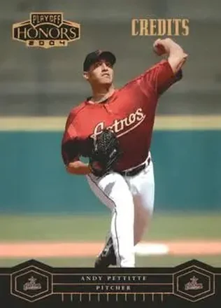 2004 Playoff Honors - Credits Bronze #85 - Andy Pettitte - Houston Astros