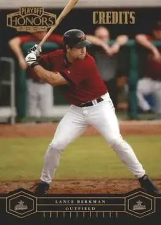 2004 Playoff Honors - Credits Bronze #90 - Lance Berkman - Houston Astros