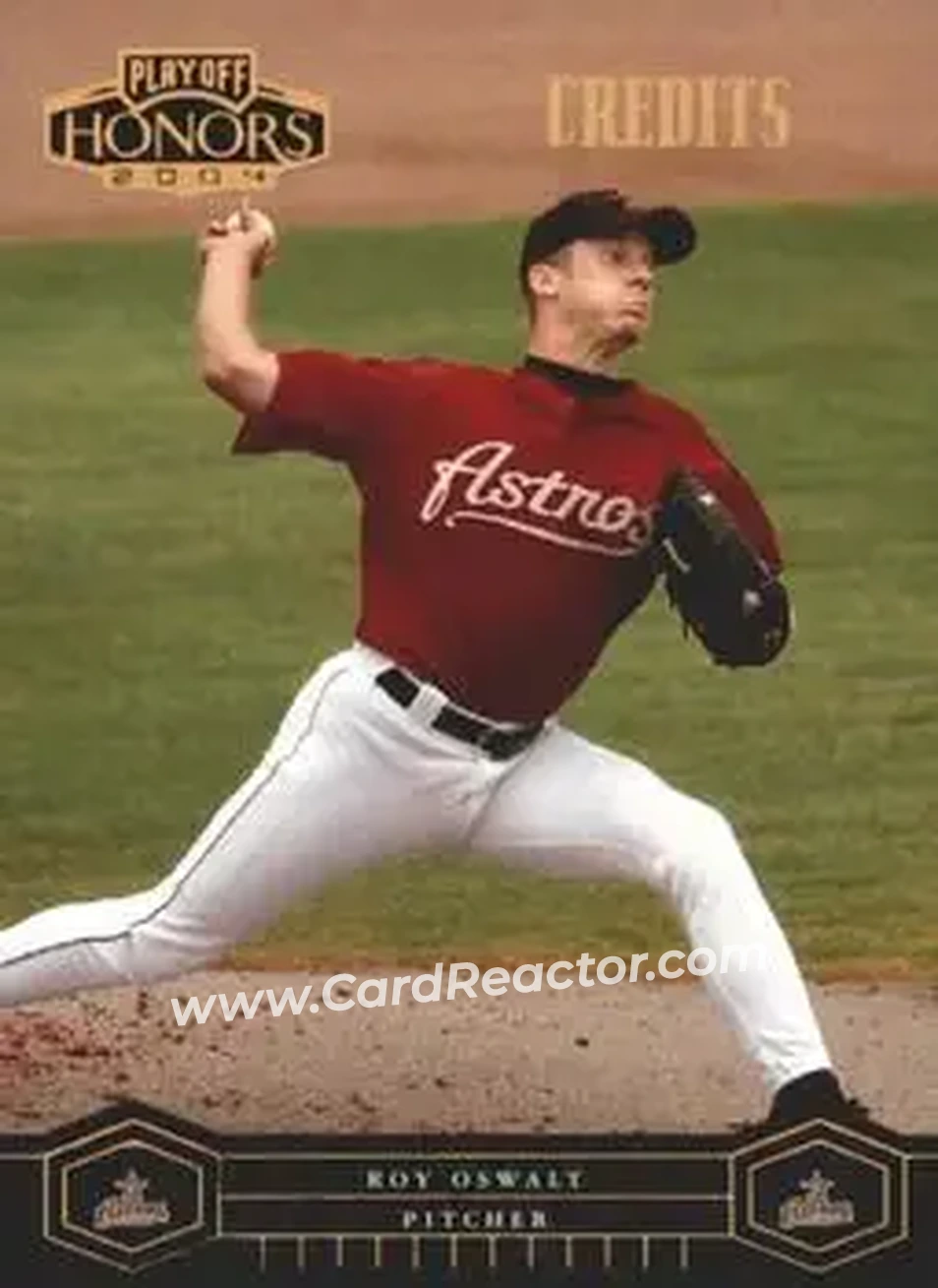 2004 Playoff Honors - Credits Bronze #94 - Roy Oswalt - Houston Astros - Front