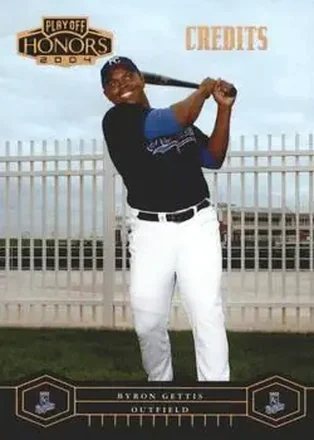 2004 Playoff Honors - Credits Bronze #96 - Byron Gettis - Kansas City Royals