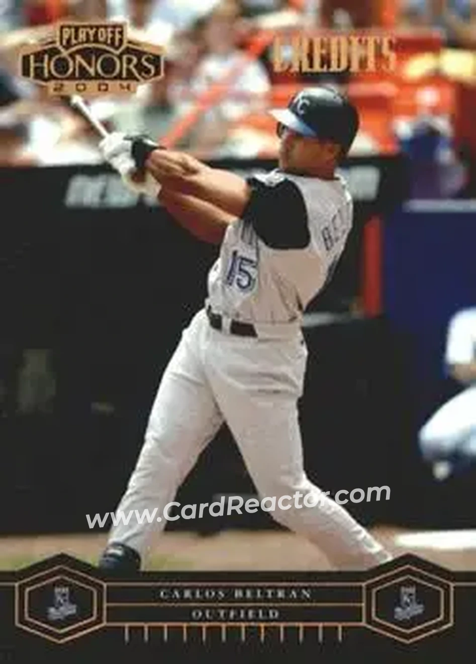 2004 Playoff Honors - Credits Bronze #97 - Carlos Beltran - Kansas City Royals - Front