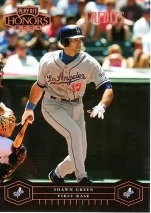 2004 Playoff Honors - Credits Bronze #109 - Shawn Green - Los Angeles Dodgers