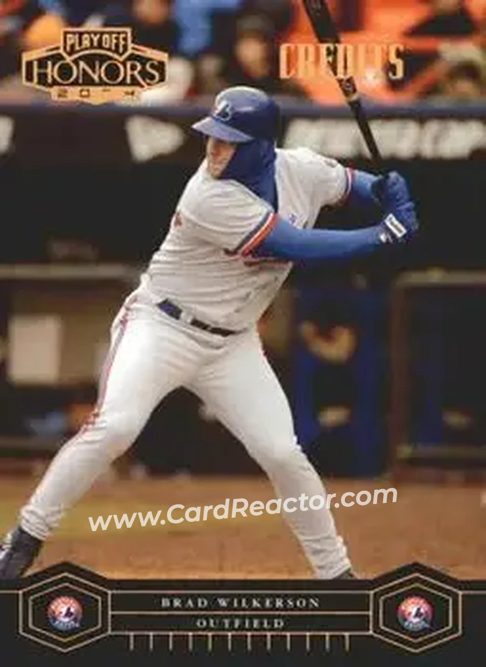 2004 Playoff Honors - Credits Bronze #119 - Brad Wilkerson - Montreal Expos - Front