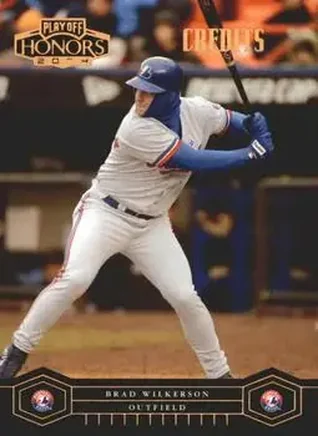 2004 Playoff Honors - Credits Bronze #119 - Brad Wilkerson - Montreal Expos