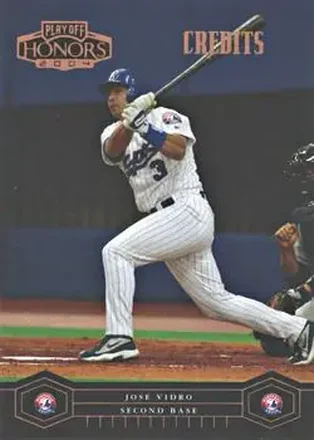 2004 Playoff Honors - Credits Bronze #120 - Jose Vidro - Montreal Expos
