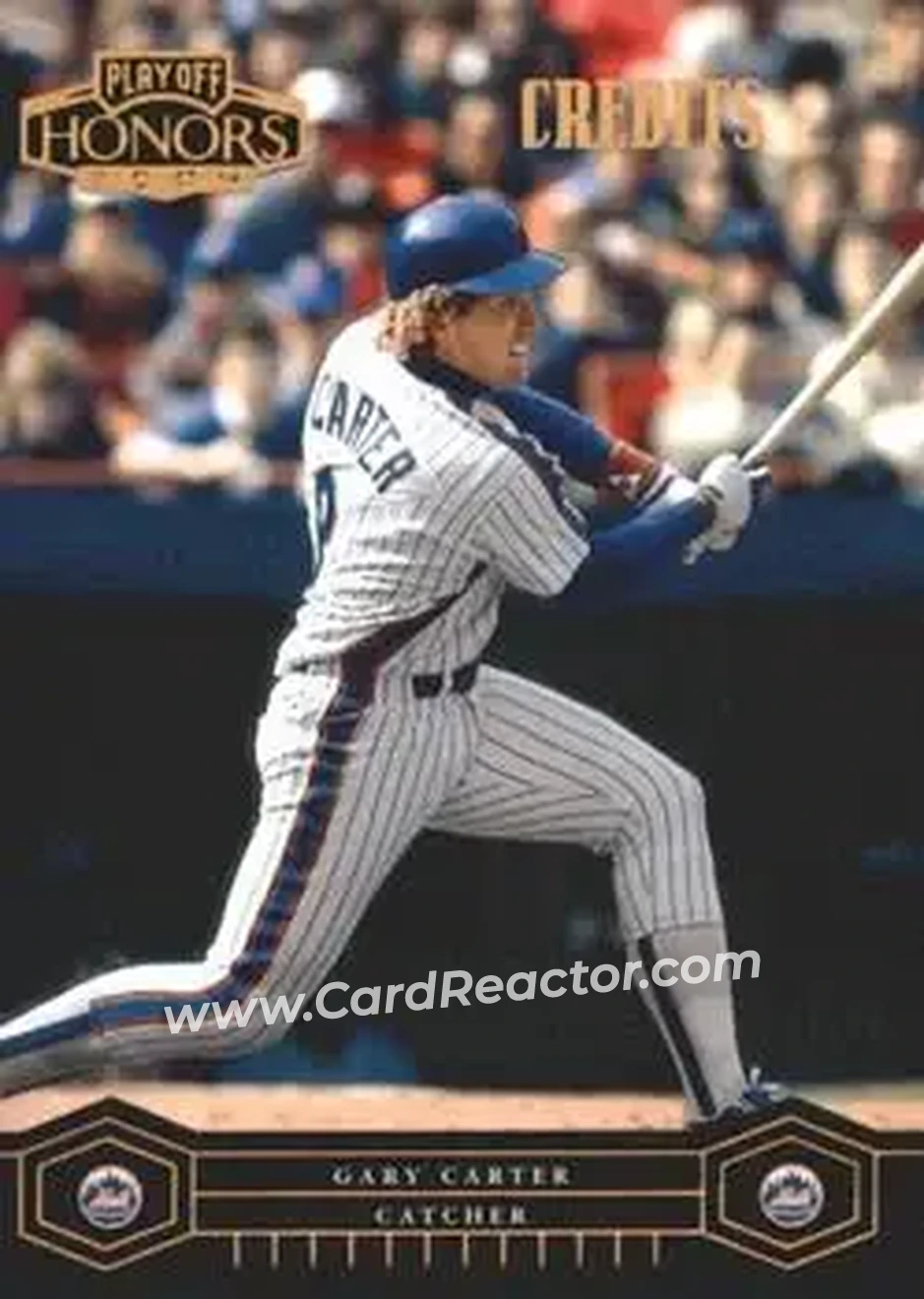 2004 Playoff Honors - Credits Bronze #123 - Gary Carter - New York Mets - Front