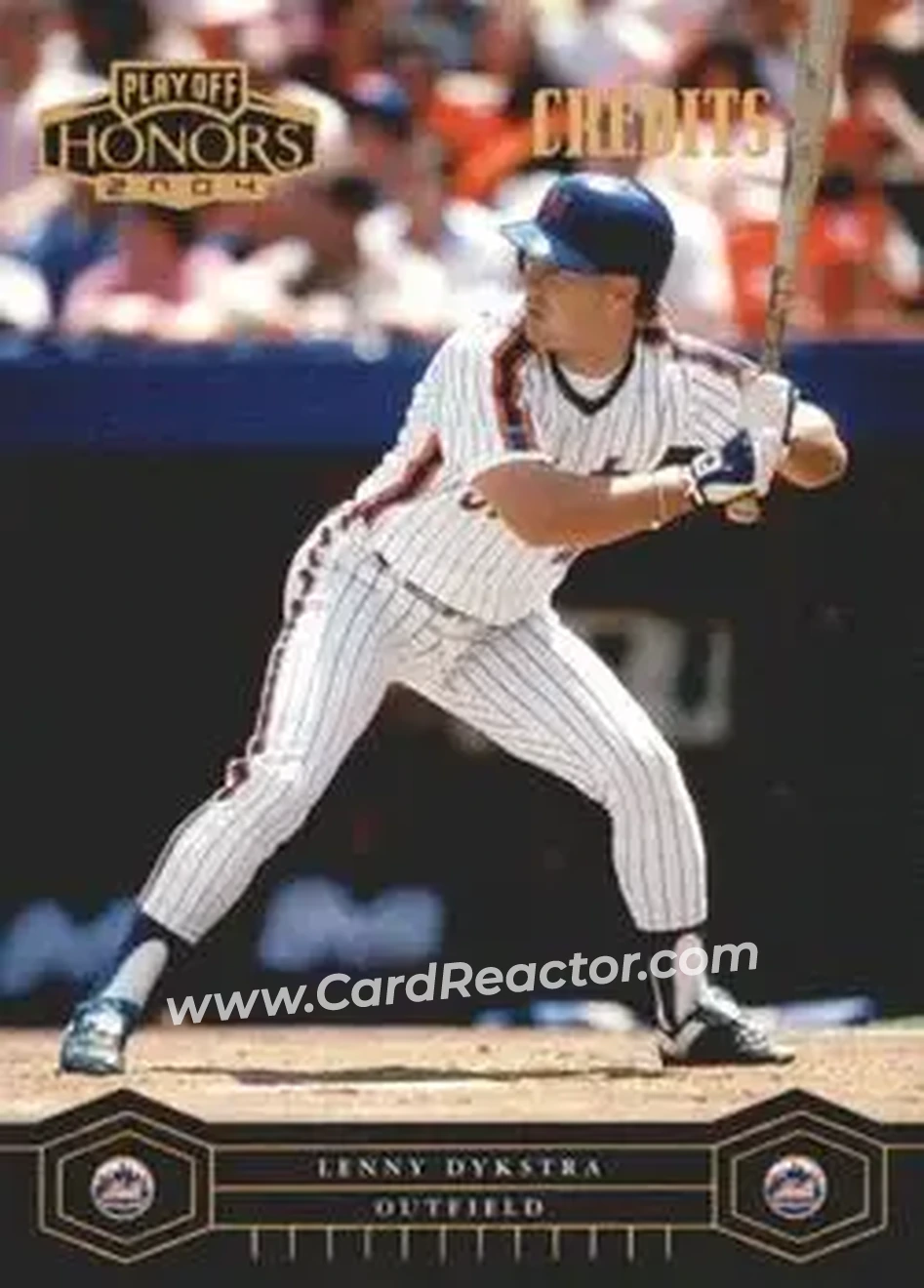 2004 Playoff Honors - Credits Bronze #125 - Len Dykstra - New York Mets - Front