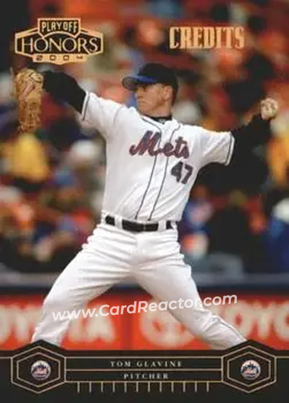 2004 Playoff Honors - Credits Bronze #127 - Tom Glavine - New York Mets - Front 2004 Playoff Honors - Credits Bronze #127 - Tom Glavine - New York Mets - Front