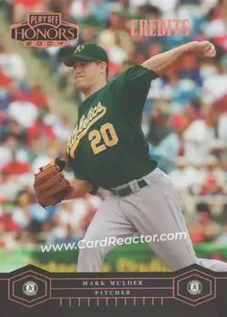 2004 Playoff Honors - Credits Bronze #145 - Mark Mulder - Oakland Athletics - Front