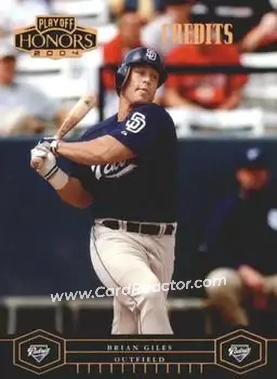 2004 Playoff Honors - Credits Bronze #159 - Brian Giles - San Diego Padres - Front 2004 Playoff Honors - Credits Bronze #159 - Brian Giles - San Diego Padres - Front