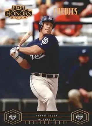 2004 Playoff Honors - Credits Bronze #159 - Brian Giles - San Diego Padres
