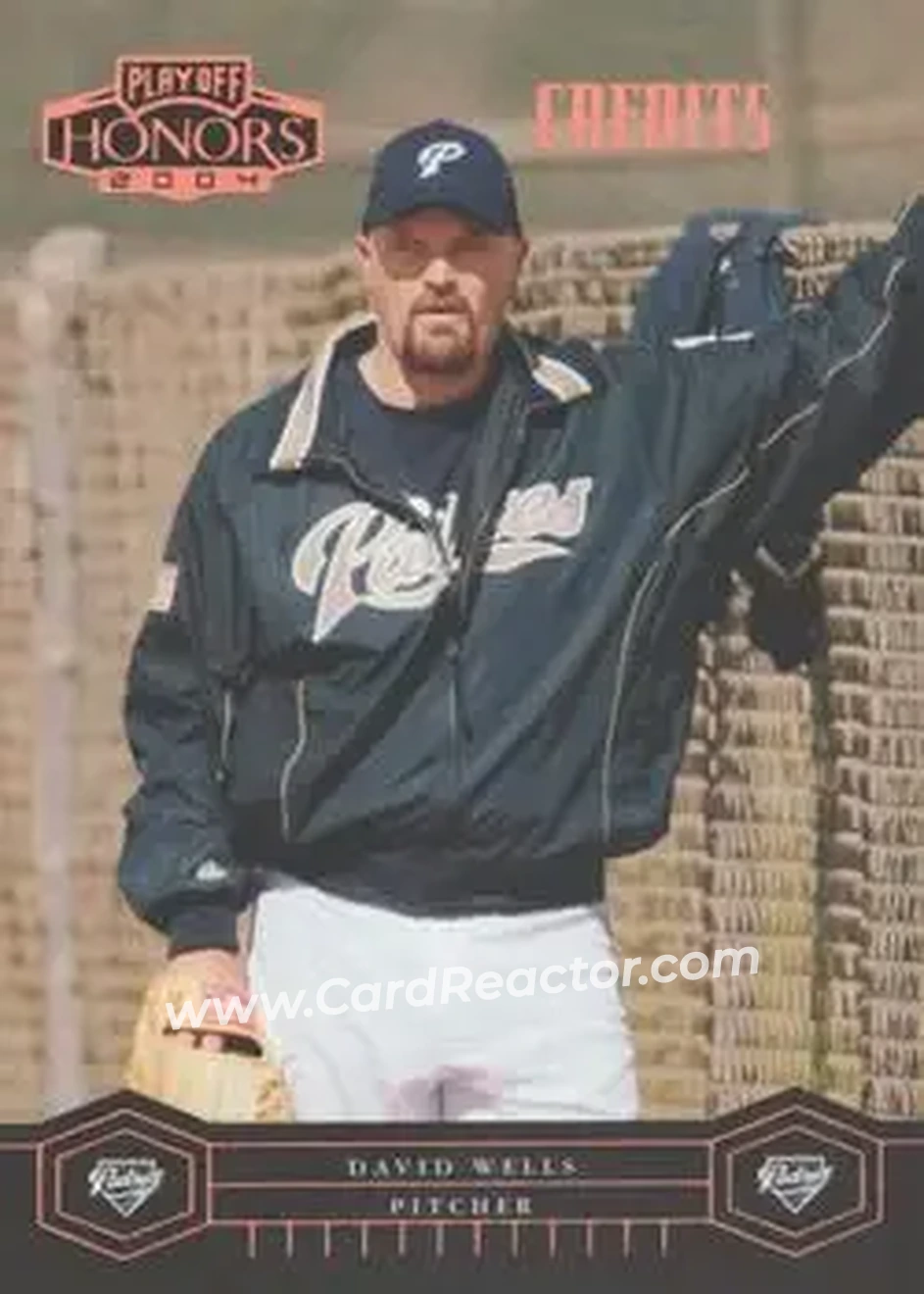 2004 Playoff Honors - Credits Bronze #160 - David Wells - San Diego Padres - Front