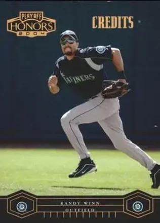 2004 Playoff Honors - Credits Bronze #174 - Randy Winn - Seattle Mariners