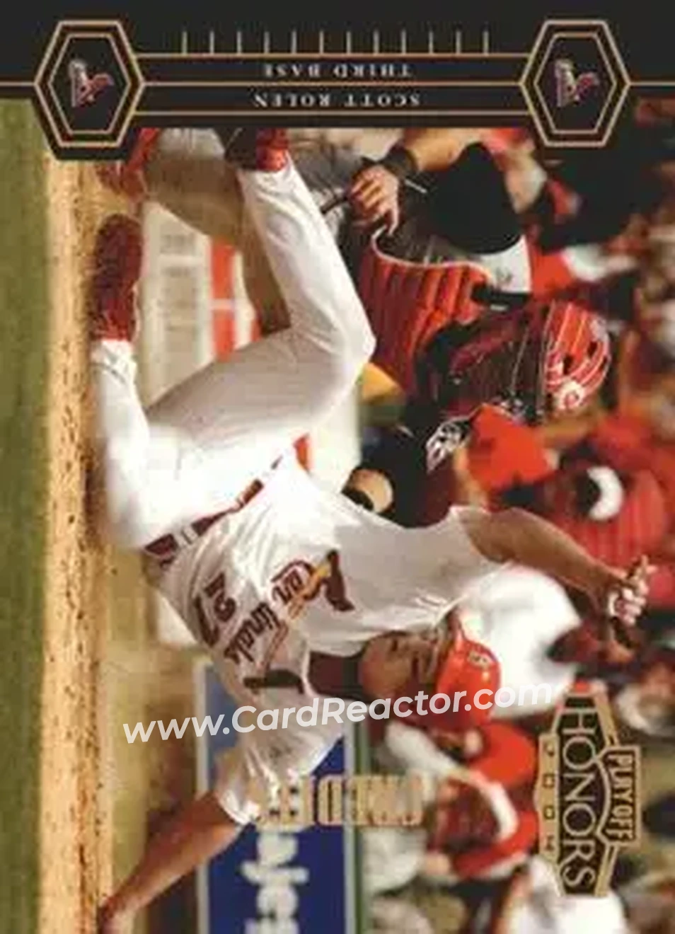 2004 Playoff Honors - Credits Bronze #182 - Scott Rolen - St. Louis Cardinals - Front