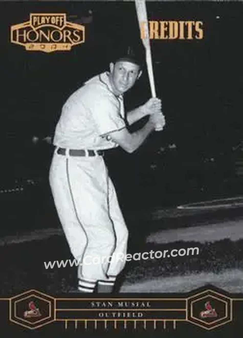 2004 Playoff Honors - Credits Bronze #183 - Stan Musial - St. Louis Cardinals - Front