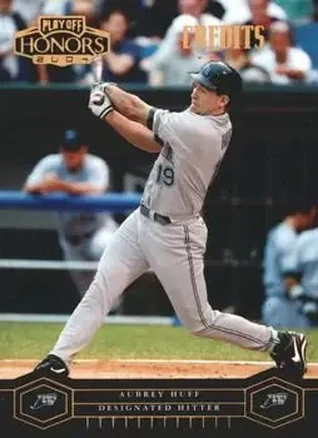 2004 Playoff Honors - Credits Bronze #184 - Aubrey Huff - Tampa Bay Devil Rays
