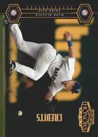 2004 Playoff Honors - Credits Bronze #190 - Hank Blalock - Texas Rangers