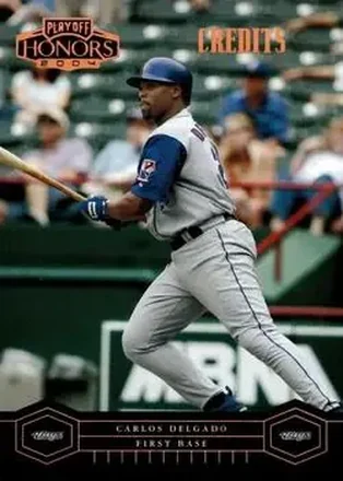 2004 Playoff Honors - Credits Bronze #194 - Carlos Delgado - Toronto Blue Jays