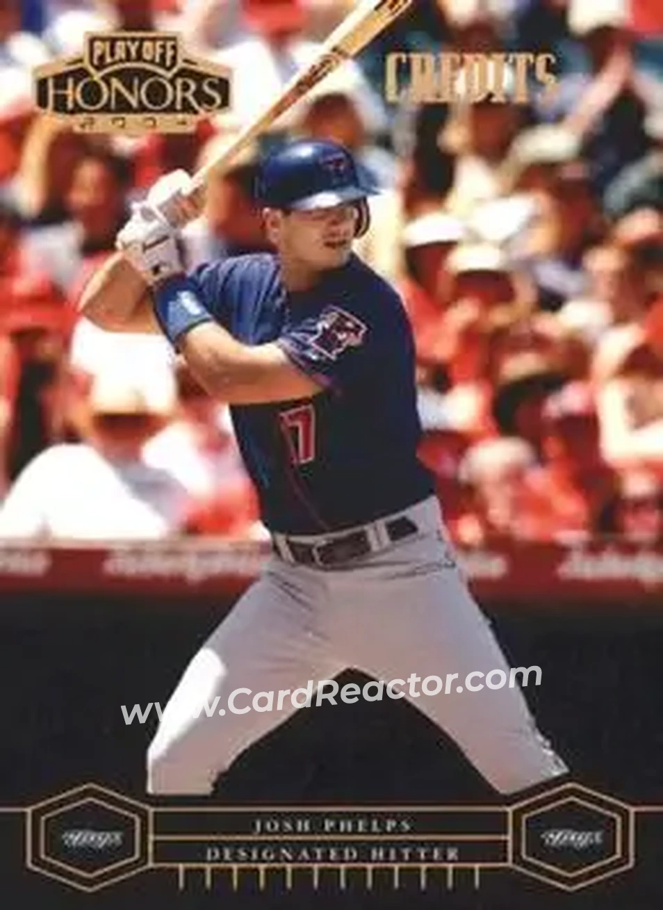 2004 Playoff Honors - Credits Bronze #197 - Josh Phelps - Toronto Blue Jays - Front