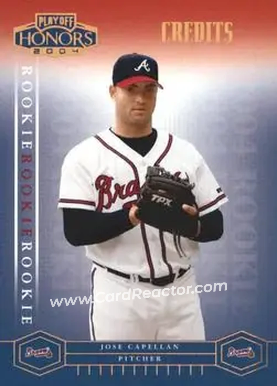 2004 Playoff Honors - Credits Bronze #201 - Jose Capellan - Atlanta Braves - Front