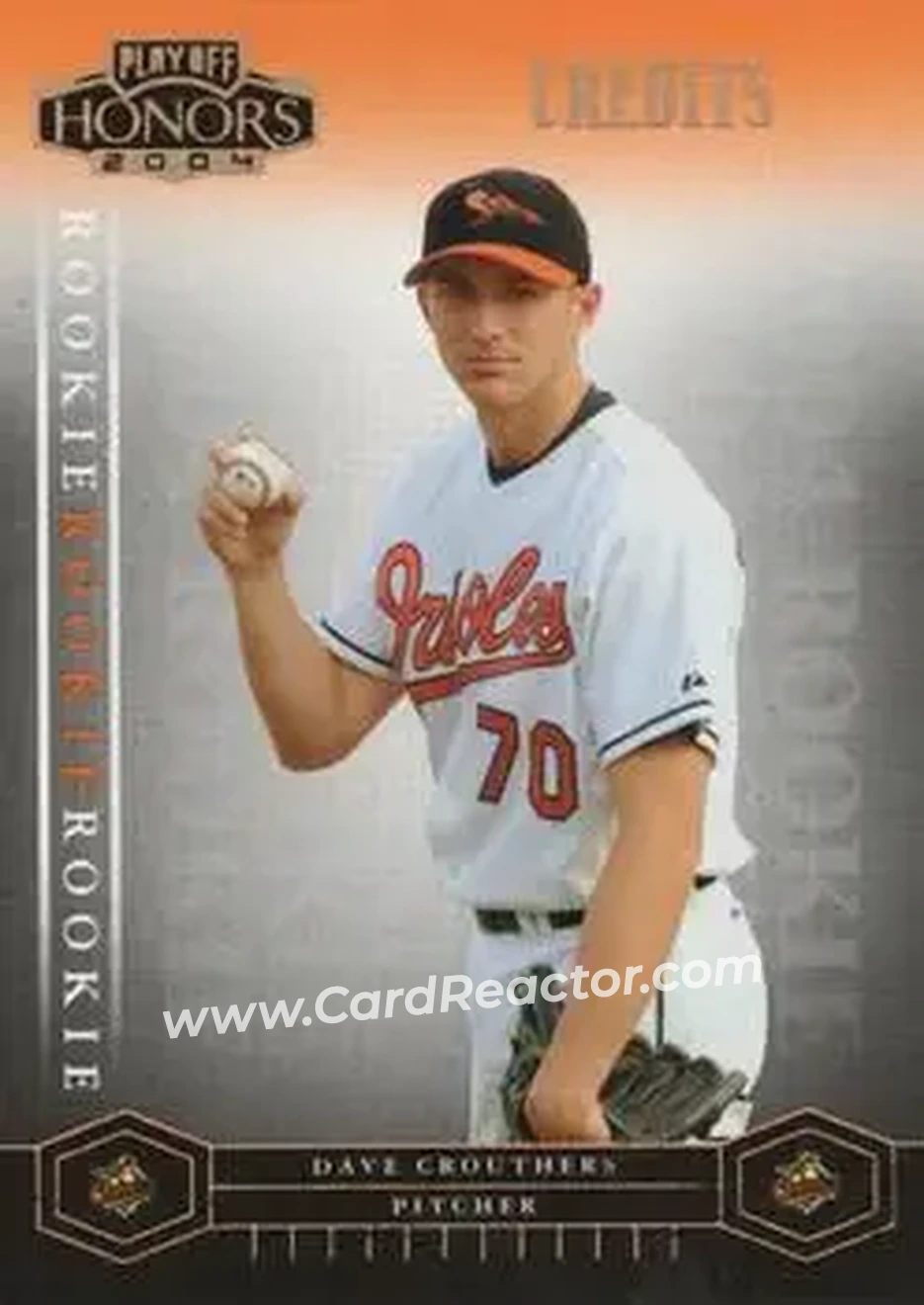 2004 Playoff Honors - Credits Bronze #203 - Dave Crouthers - Baltimore Orioles - Front