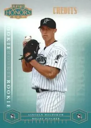 2004 Playoff Honors - Credits Bronze #207 - Lincoln Holdzkom - Florida Marlins