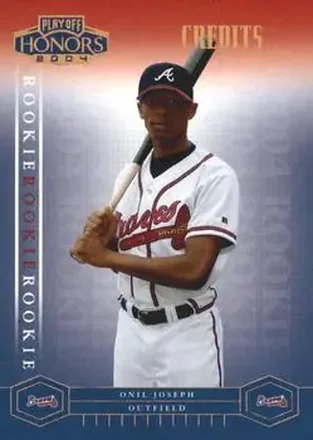 2004 Playoff Honors - Credits Bronze #212 - Onil Joseph - Atlanta Braves