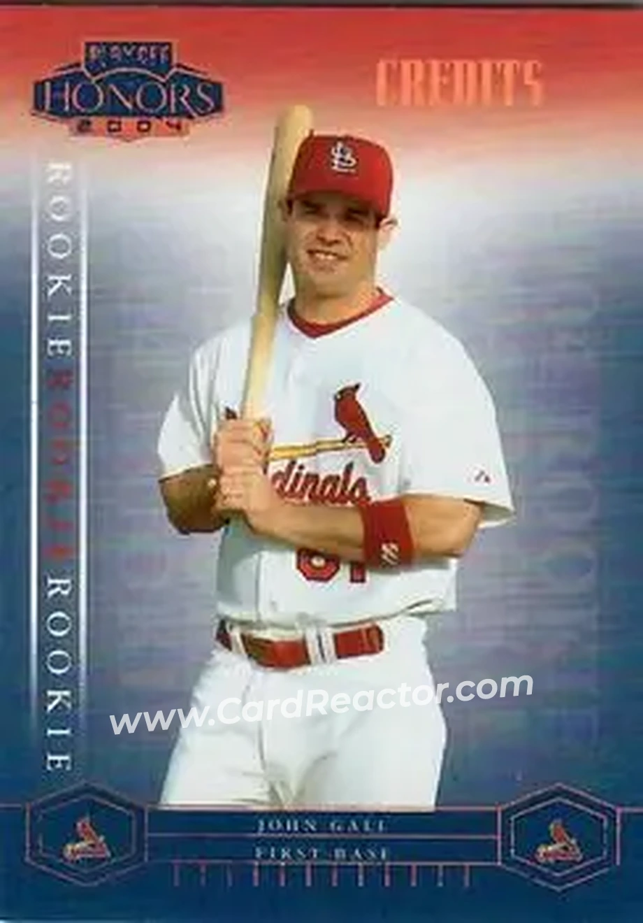 2004 Playoff Honors - Credits Bronze #218 - John Gall - St. Louis Cardinals - Front