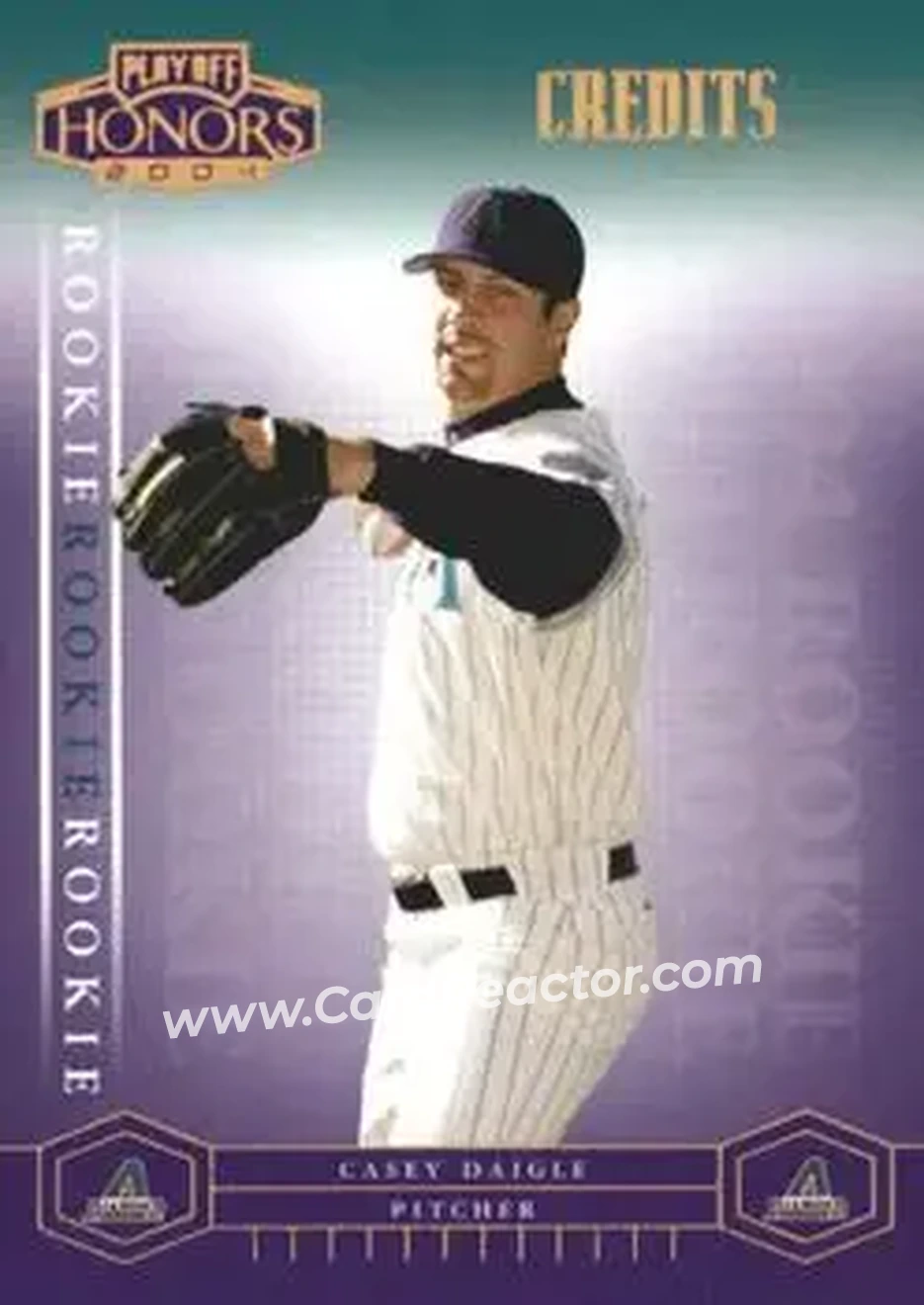 2004 Playoff Honors - Credits Bronze #225 - Casey Daigle - Arizona Diamondbacks - Front 2004 Playoff Honors - Credits Bronze #225 - Casey Daigle - Arizona Diamondbacks - Front