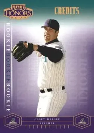 2004 Playoff Honors - Credits Bronze #225 - Casey Daigle - Arizona Diamondbacks