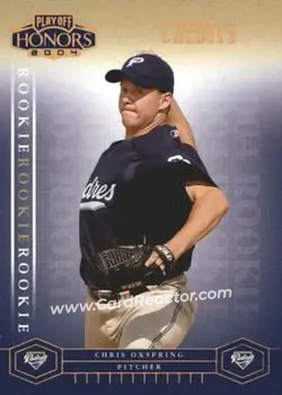 2004 Playoff Honors - Credits Bronze #229 - Chris Oxspring - San Diego Padres - Front