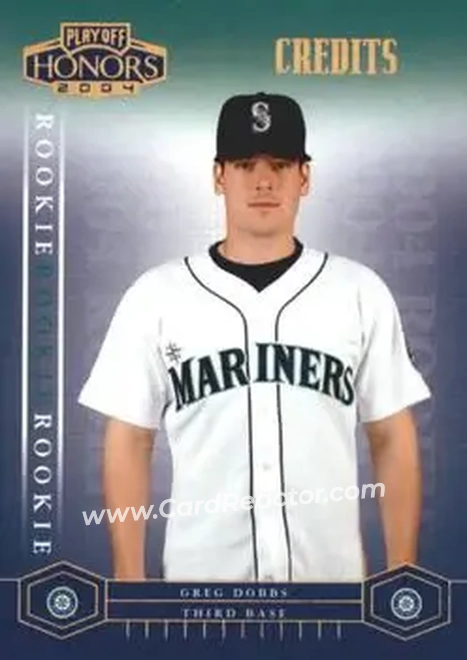 2004 Playoff Honors - Credits Bronze #242 - Greg Dobbs - Seattle Mariners - Front