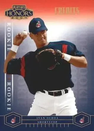 2004 Playoff Honors - Credits Bronze #243 - Ivan Ochoa - Cleveland Indians