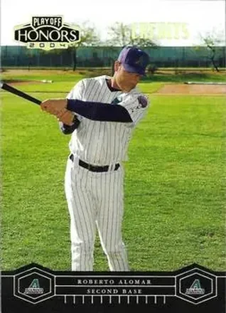 2004 Playoff Honors - Credits Gold #12 - Roberto Alomar - Arizona Diamondbacks