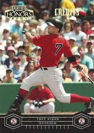 2004 Playoff Honors - Credits Gold #41 - Trot Nixon - Boston Red Sox