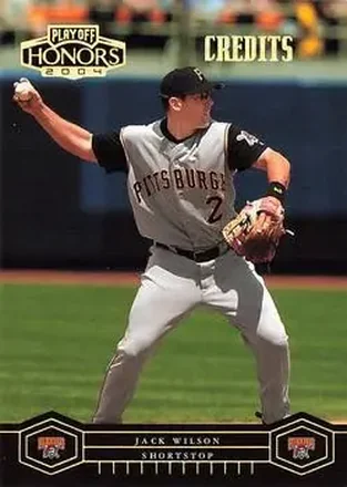 2004 Playoff Honors - Credits Gold #157 - Jack Wilson - Pittsburgh Pirates