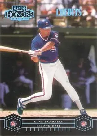 2004 Playoff Honors - Credits Platinum #49 - Ryne Sandberg - Chicago Cubs