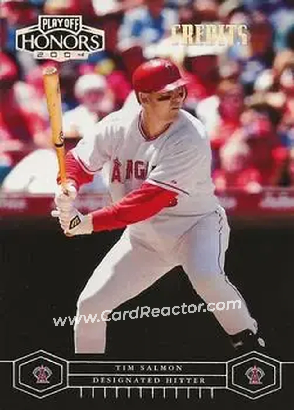 2004 Playoff Honors - Credits Silver #3 - Tim Salmon - Anaheim Angels - Front 2004 Playoff Honors - Credits Silver #3 - Tim Salmon - Anaheim Angels - Front