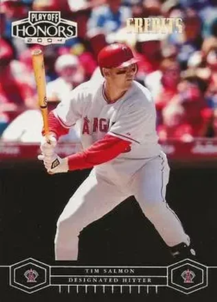 2004 Playoff Honors - Credits Silver #3 - Tim Salmon - Anaheim Angels